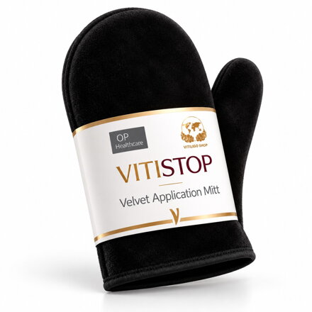 Vitistop Velvet aplikačná rukavica na samoopaľovač a kamufláž vitiliga